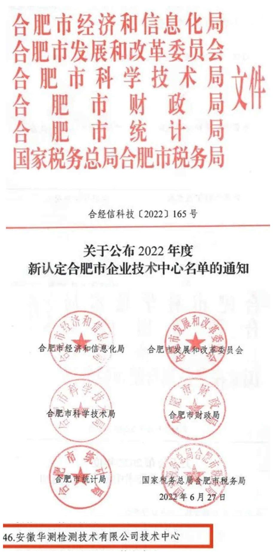 合肥市企業(yè)技術(shù)中心